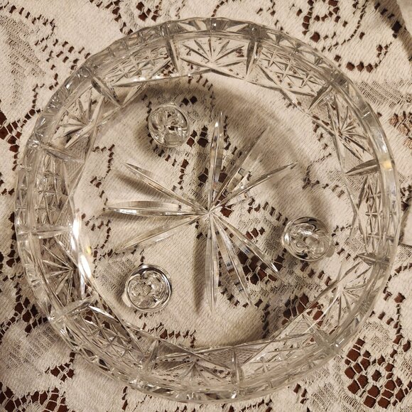 Vintage 3-Footed Crystal Candy Dish - Picture 3 of 4